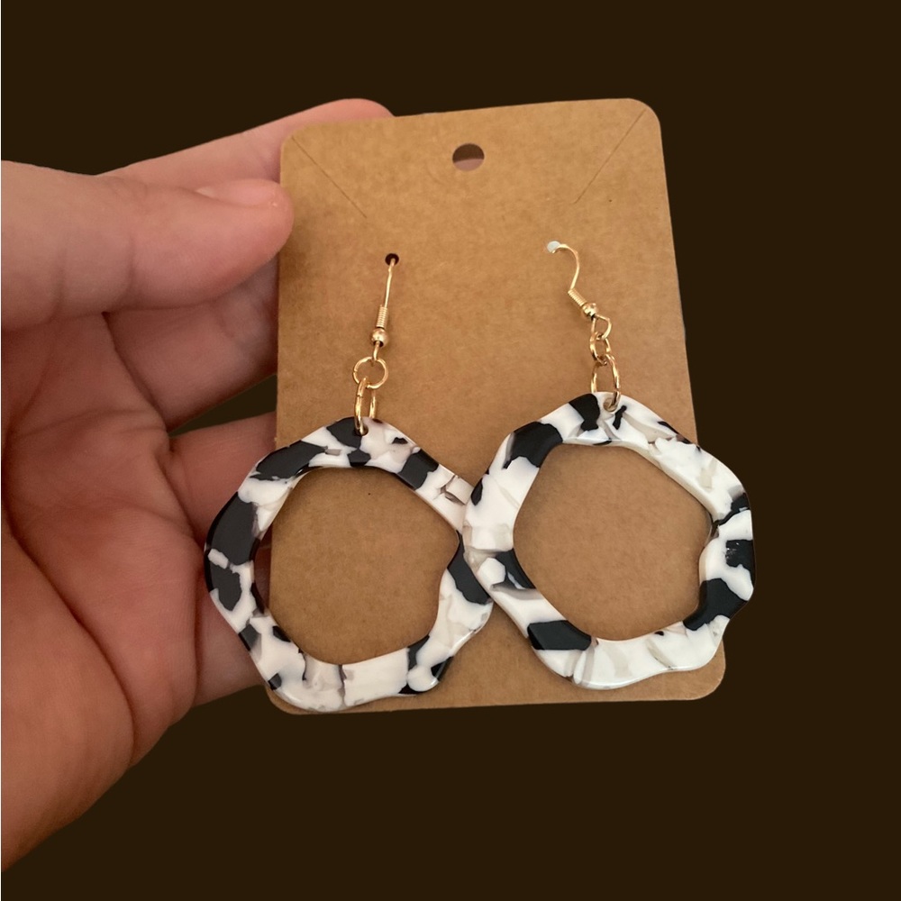 Cow print earrings